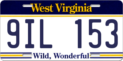 WV license plate 9IL153