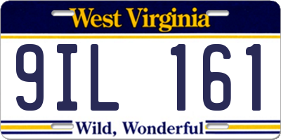 WV license plate 9IL161