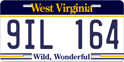 WV license plate 9IL164