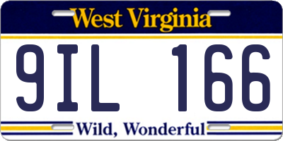 WV license plate 9IL166
