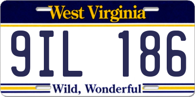 WV license plate 9IL186
