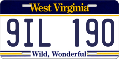 WV license plate 9IL190