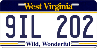 WV license plate 9IL202