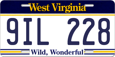 WV license plate 9IL228