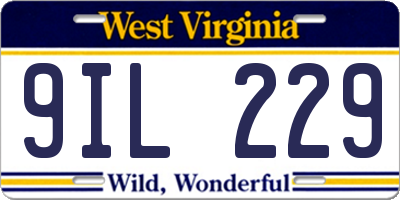 WV license plate 9IL229