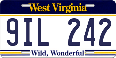WV license plate 9IL242