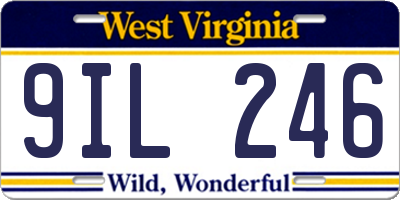 WV license plate 9IL246