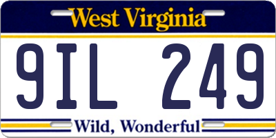 WV license plate 9IL249