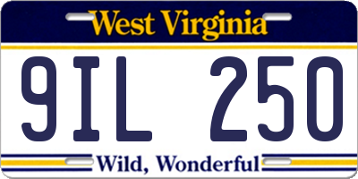 WV license plate 9IL250