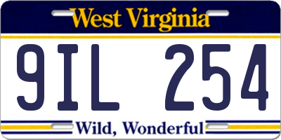WV license plate 9IL254