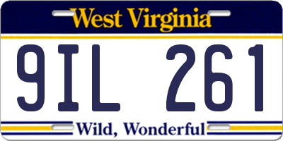 WV license plate 9IL261