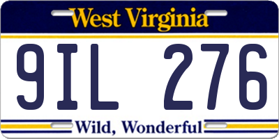 WV license plate 9IL276
