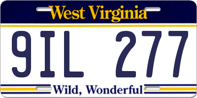 WV license plate 9IL277