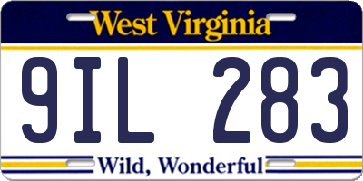 WV license plate 9IL283