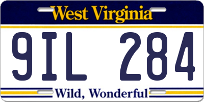 WV license plate 9IL284
