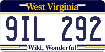 WV license plate 9IL292