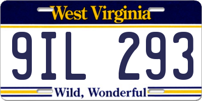 WV license plate 9IL293