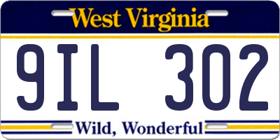 WV license plate 9IL302
