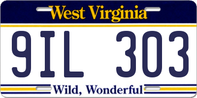 WV license plate 9IL303