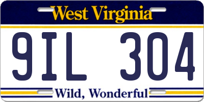 WV license plate 9IL304