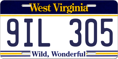 WV license plate 9IL305