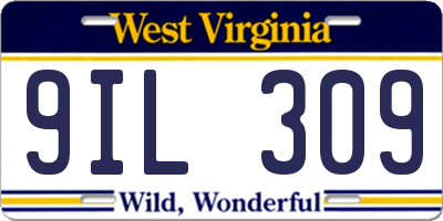 WV license plate 9IL309