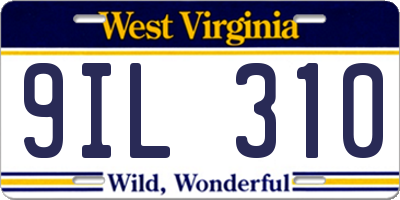 WV license plate 9IL310
