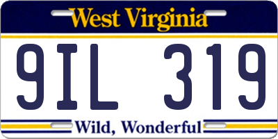 WV license plate 9IL319