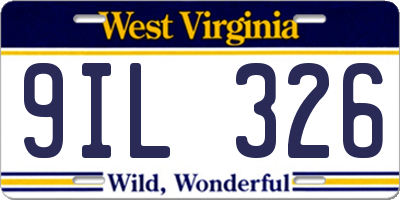 WV license plate 9IL326
