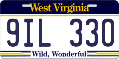 WV license plate 9IL330