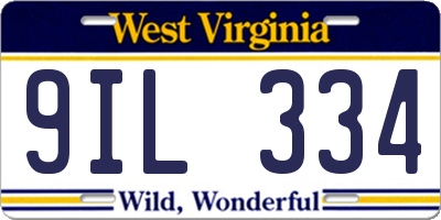 WV license plate 9IL334