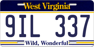 WV license plate 9IL337