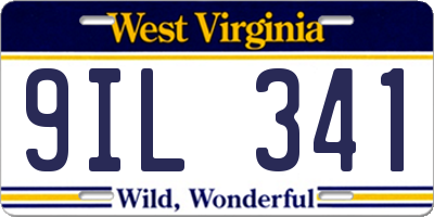 WV license plate 9IL341