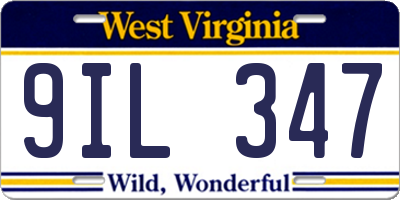 WV license plate 9IL347