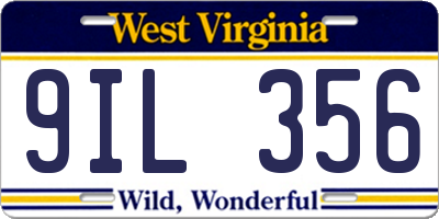 WV license plate 9IL356