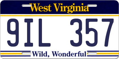 WV license plate 9IL357