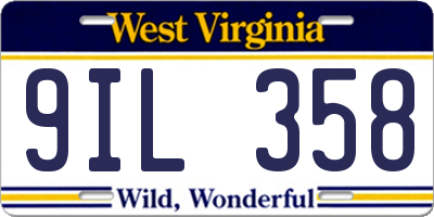 WV license plate 9IL358