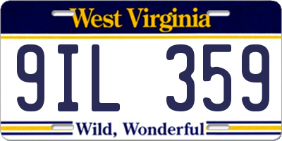WV license plate 9IL359