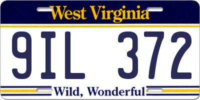 WV license plate 9IL372