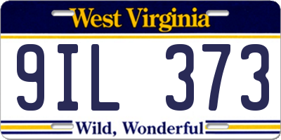 WV license plate 9IL373