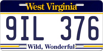 WV license plate 9IL376