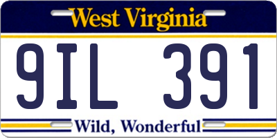 WV license plate 9IL391