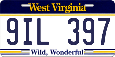 WV license plate 9IL397