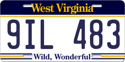WV license plate 9IL483