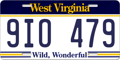 WV license plate 9IO479