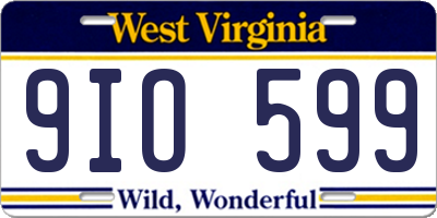 WV license plate 9IO599