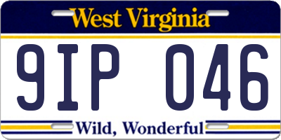 WV license plate 9IP046