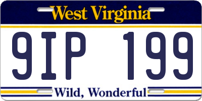 WV license plate 9IP199