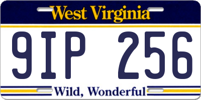 WV license plate 9IP256