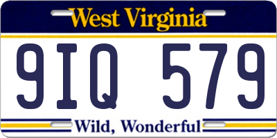 WV license plate 9IQ579